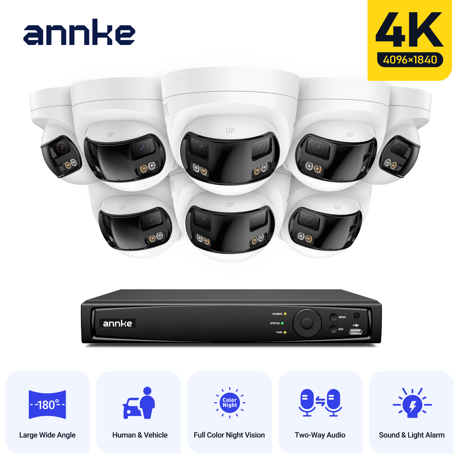 Home Security Outdoor Camera System - ANNKE security camera system 4k 8mp