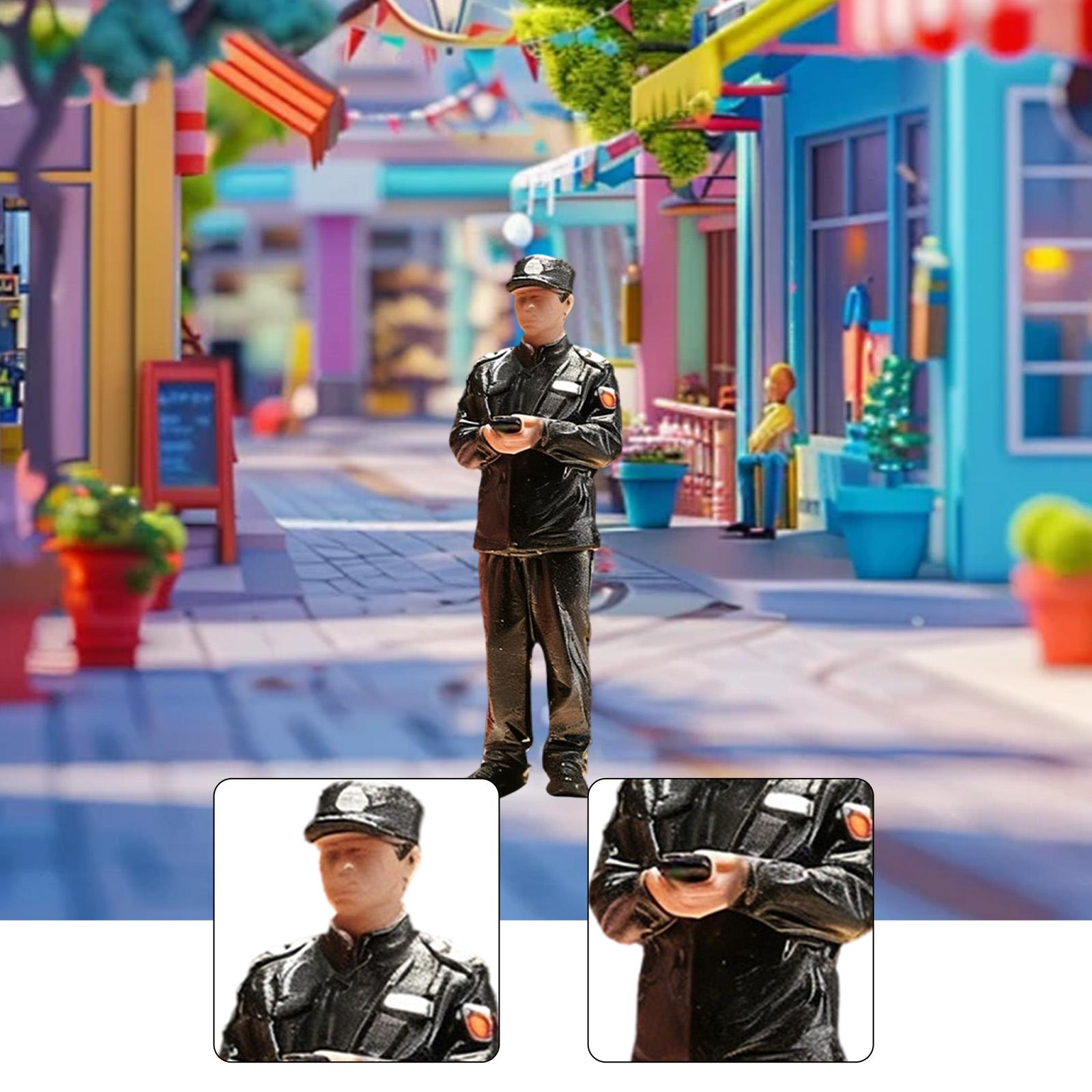 Home Security Uniform - Realistic Black Uniformed Security Guard Miniature