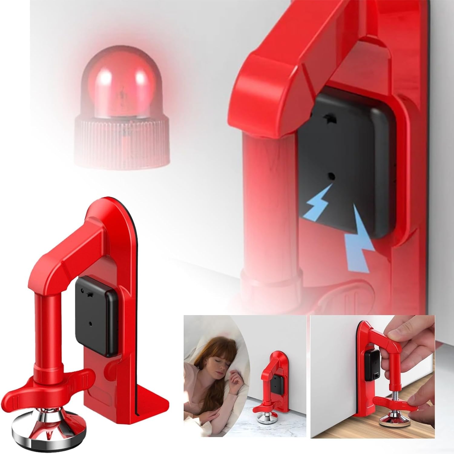 Door Wedge Alarm - Battery Powered Alarm Door Stopper Door
