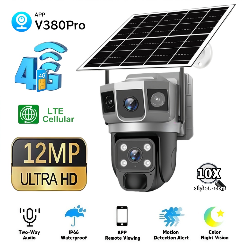 Home Security Camera Installation - 4G Camera Outdoor Solar Surveillance Camera