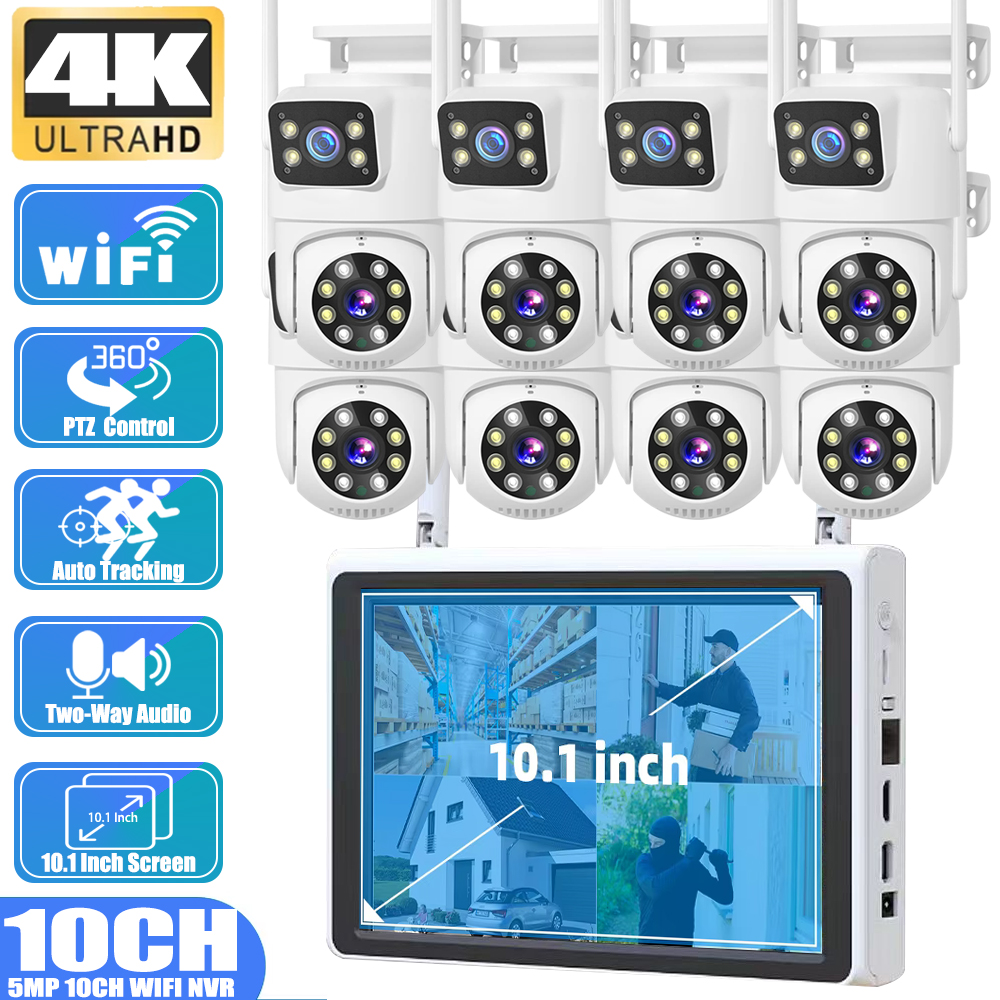 Home Security Kit - 10 Channel CCTV Security 4K Dual