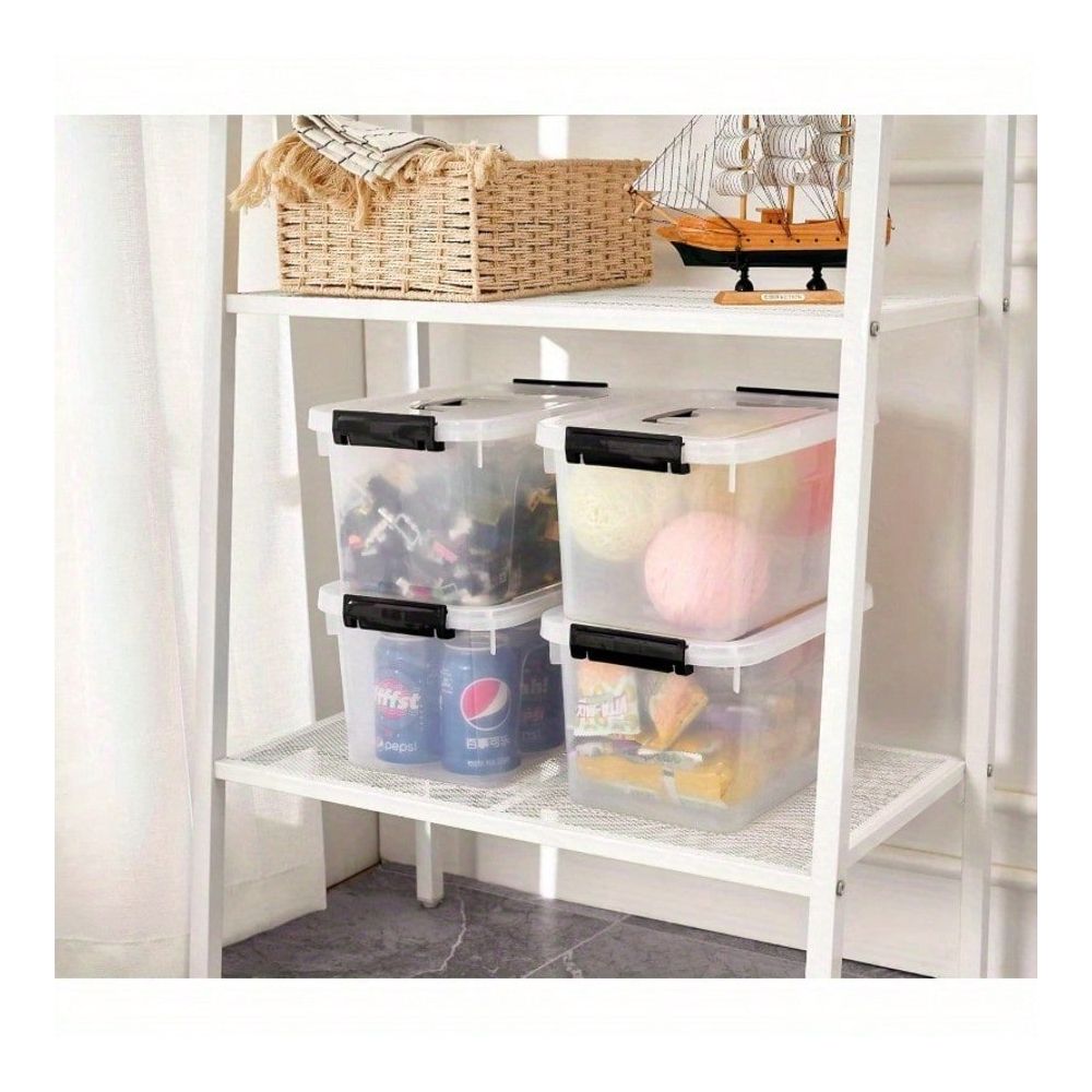 Home Security Features - Of Six Transparent Plastic Storage Bins