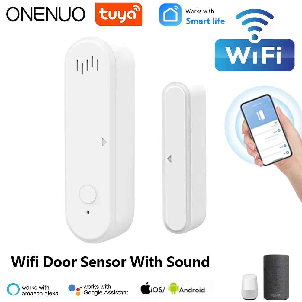 Door Wedge Alarm - ONENUO Tuya Smart WiFi Door Sensor