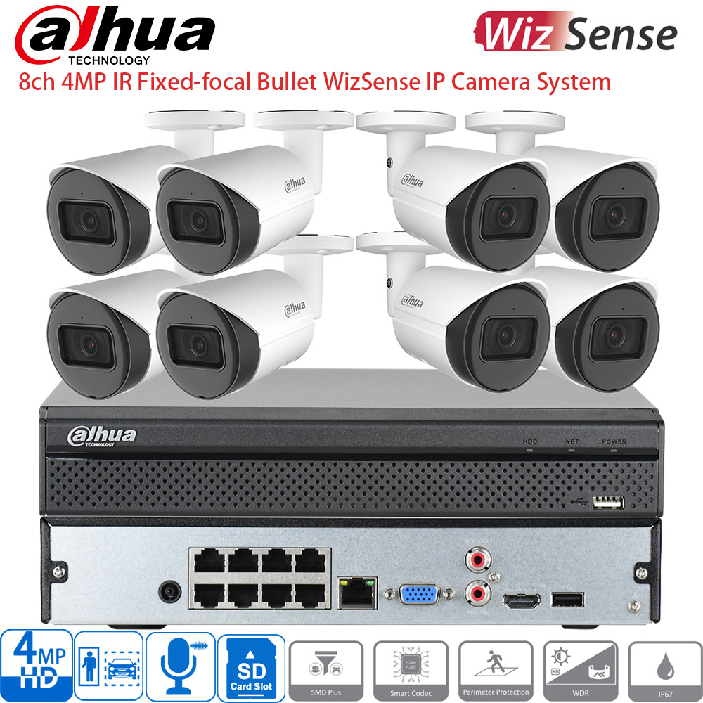 Home Security Systems With Cameras - Dahua 8-Channel Security Camera System POE