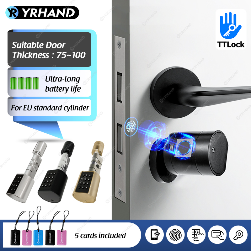 Home Security Locks For Doors - Smart Euro Cylindrical Door Lock ttlock