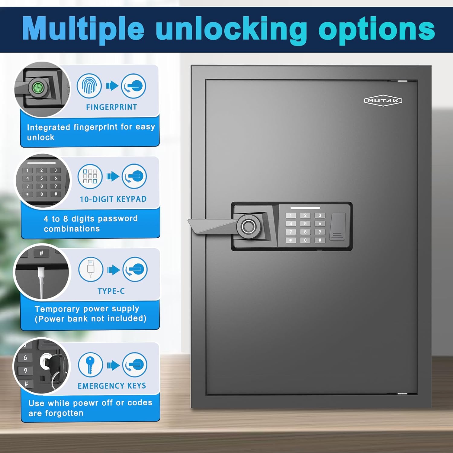 Smart Home Safe 2.0 Cub Biomet - Safe Box Digital บทวิจารณ์และราคา