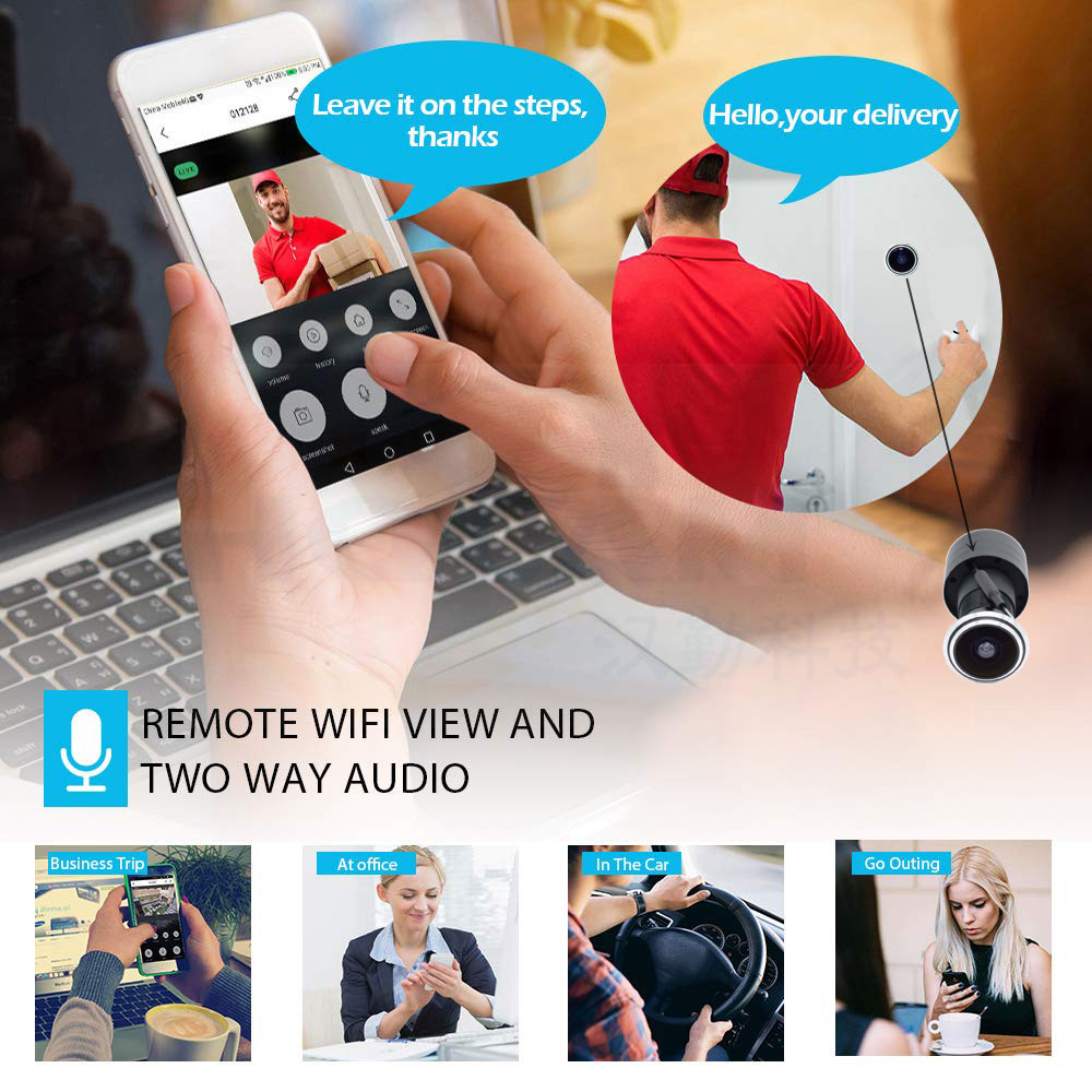 5MP Door Eye IP POE Camera Min - Home Security Camera Installation บทวิจารณ์และราคา