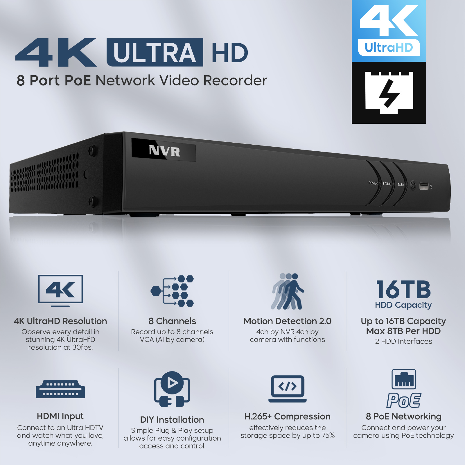 8CH Network Video Recorder for - Home Security Hikvision บทวิจารณ์และราคา