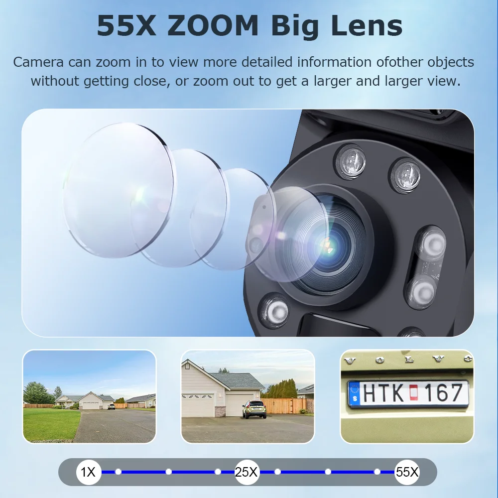 55X Zoom Home Outdoor Wifi Sur - Home Security No Wifi บทวิจารณ์และราคา