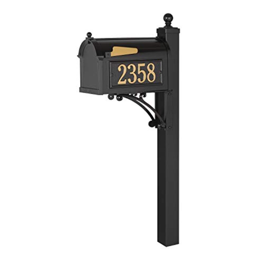 Deluxe Mailbox Package Black O - Home Security Outdoor บทวิจารณ์และราคา