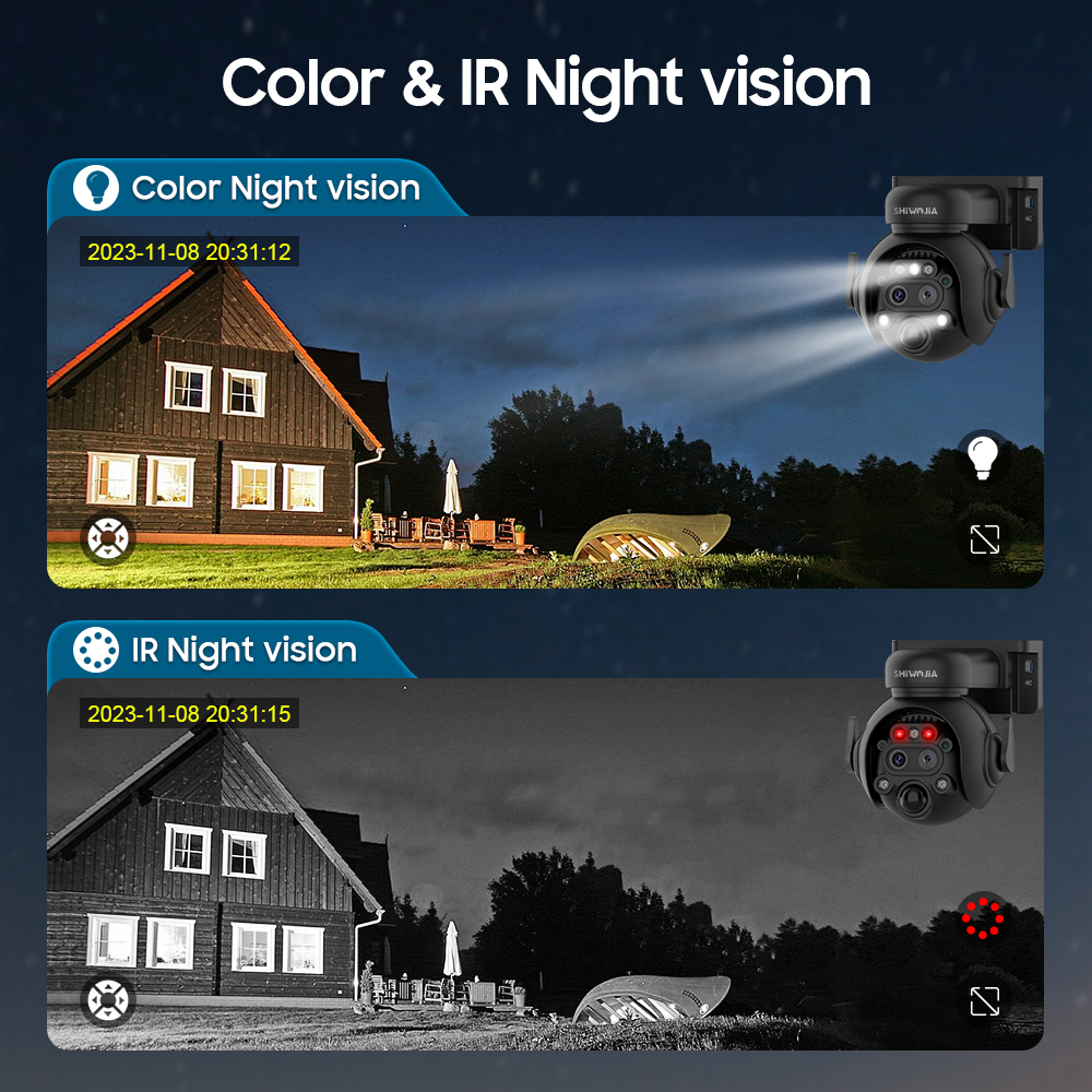 SHIWOJIA 12X Zoom 4G LTE Solar - Home Security Outdoor Camera System บทวิจารณ์และราคา