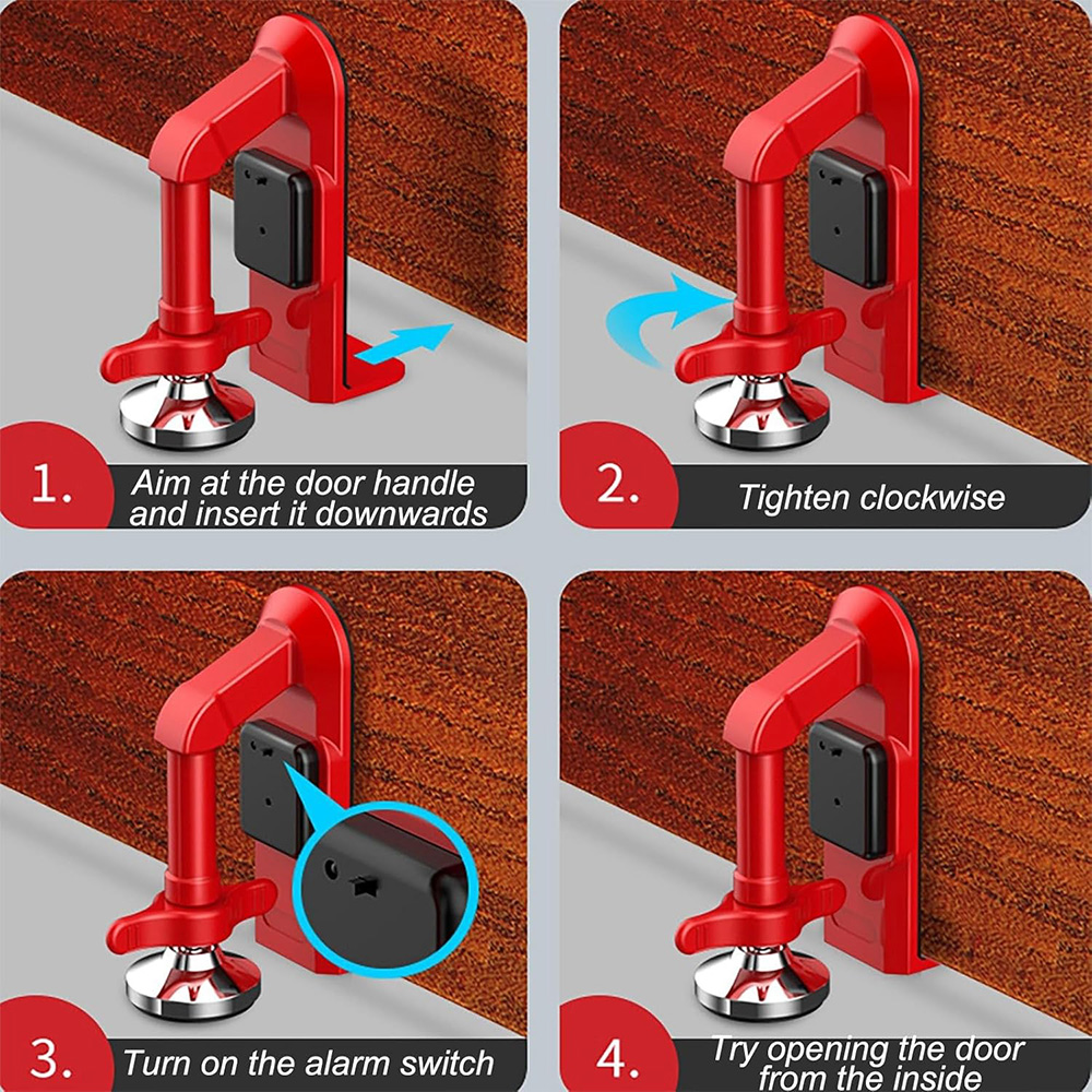 Battery Powered Alarm Door Sto - Door Wedge Alarm บทวิจารณ์และราคา