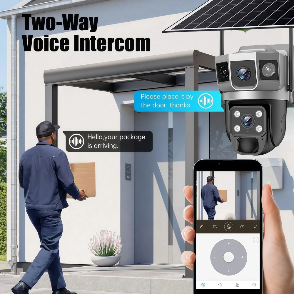 4G Camera Outdoor Solar Survei - Home Security Camera Installation บทวิจารณ์และราคา