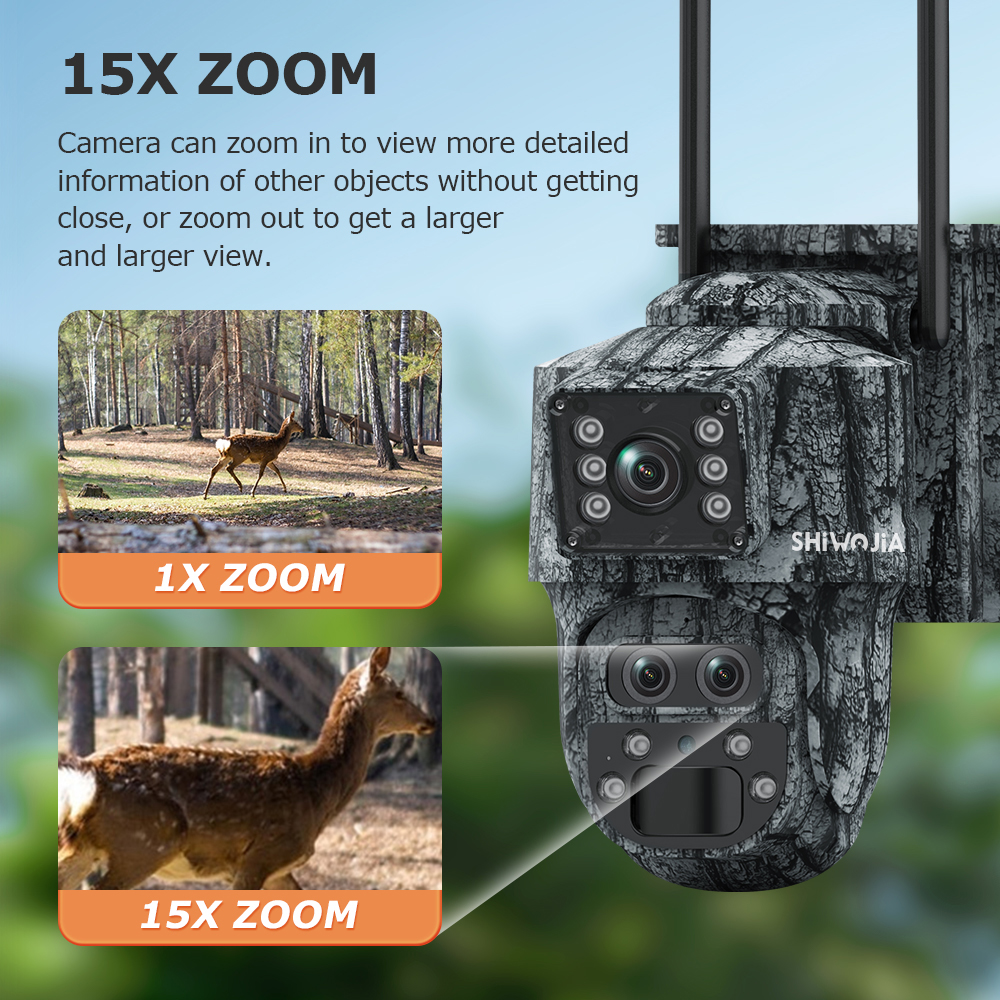 SHIWOJIA 12MP 15X Zoom 4G Sim  - Home Security Outdoor Cameras บทวิจารณ์และราคา