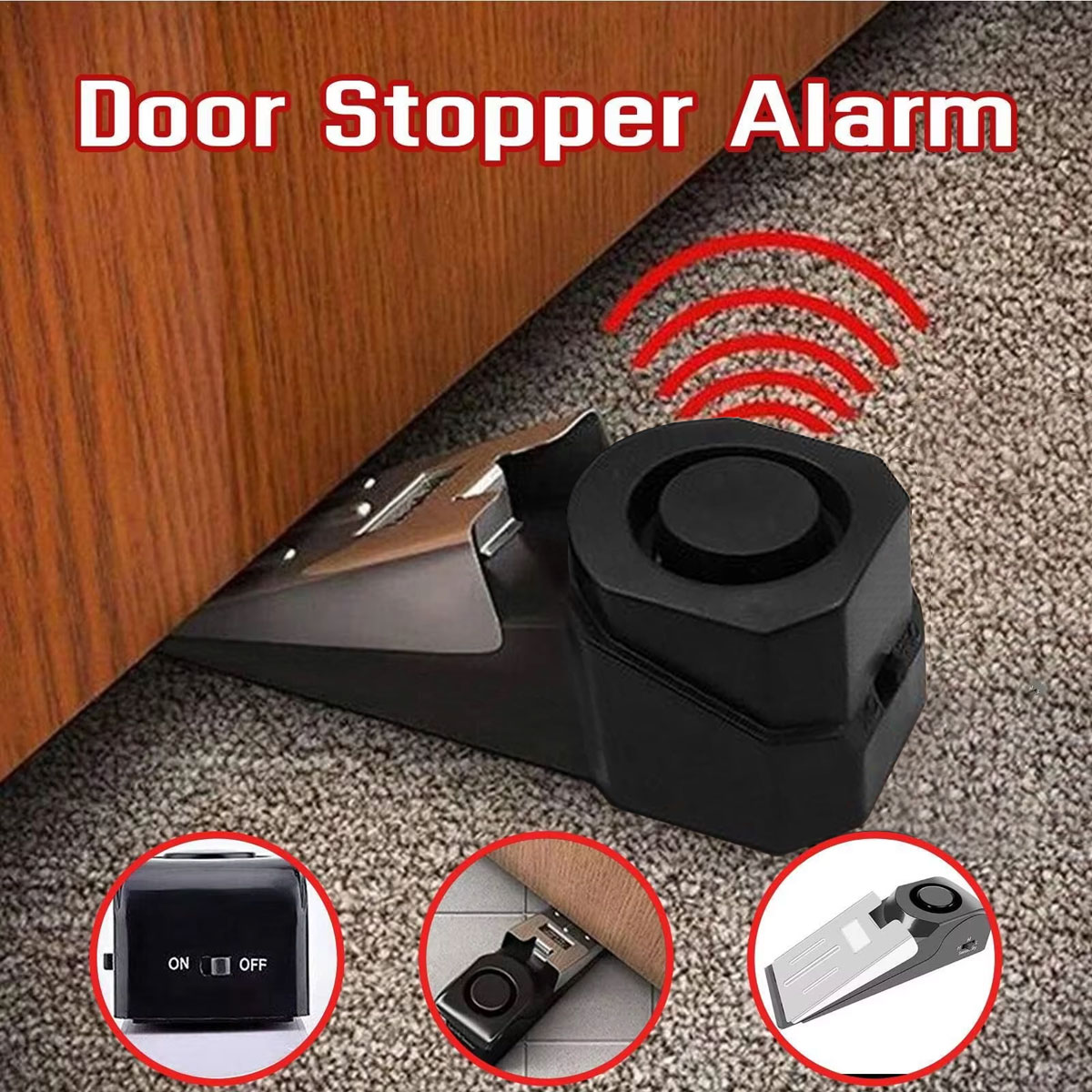 Wireless Door Stop Alarm Syste - Door Wedge Alarm บทวิจารณ์และราคา