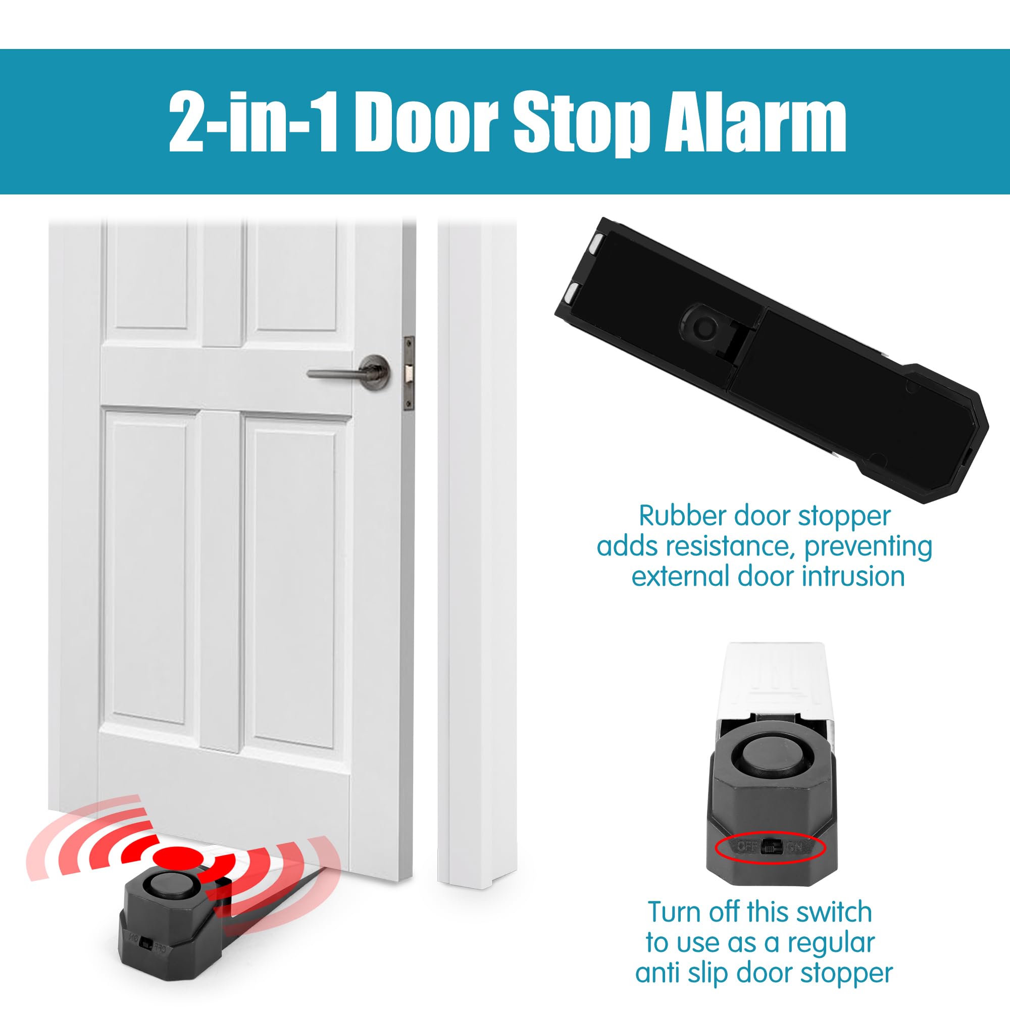 Wireless Door Stop Alarm Syste - Door Wedge Alarm บทวิจารณ์และราคา