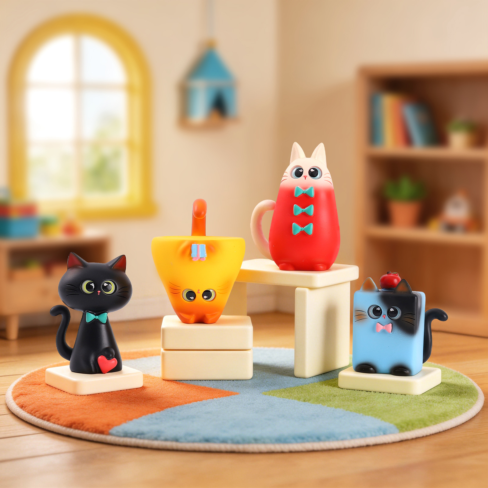 Blind Box Cat Figurine Resin C - Home Security Items บทวิจารณ์และราคา