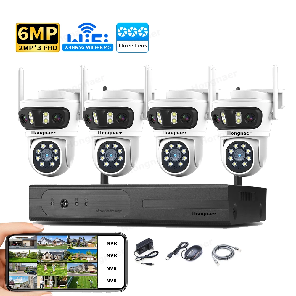 2026 Hongnaer 6MP 4CH 3 Lens 2 - Home Security Kit บทวิจารณ์และราคา