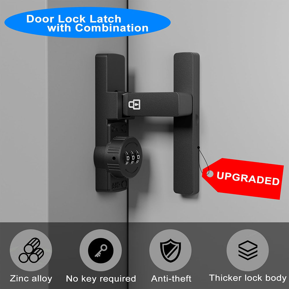 Security Barn Door Lock 3-Digi - Home Security Locks For Doors บทวิจารณ์และราคา