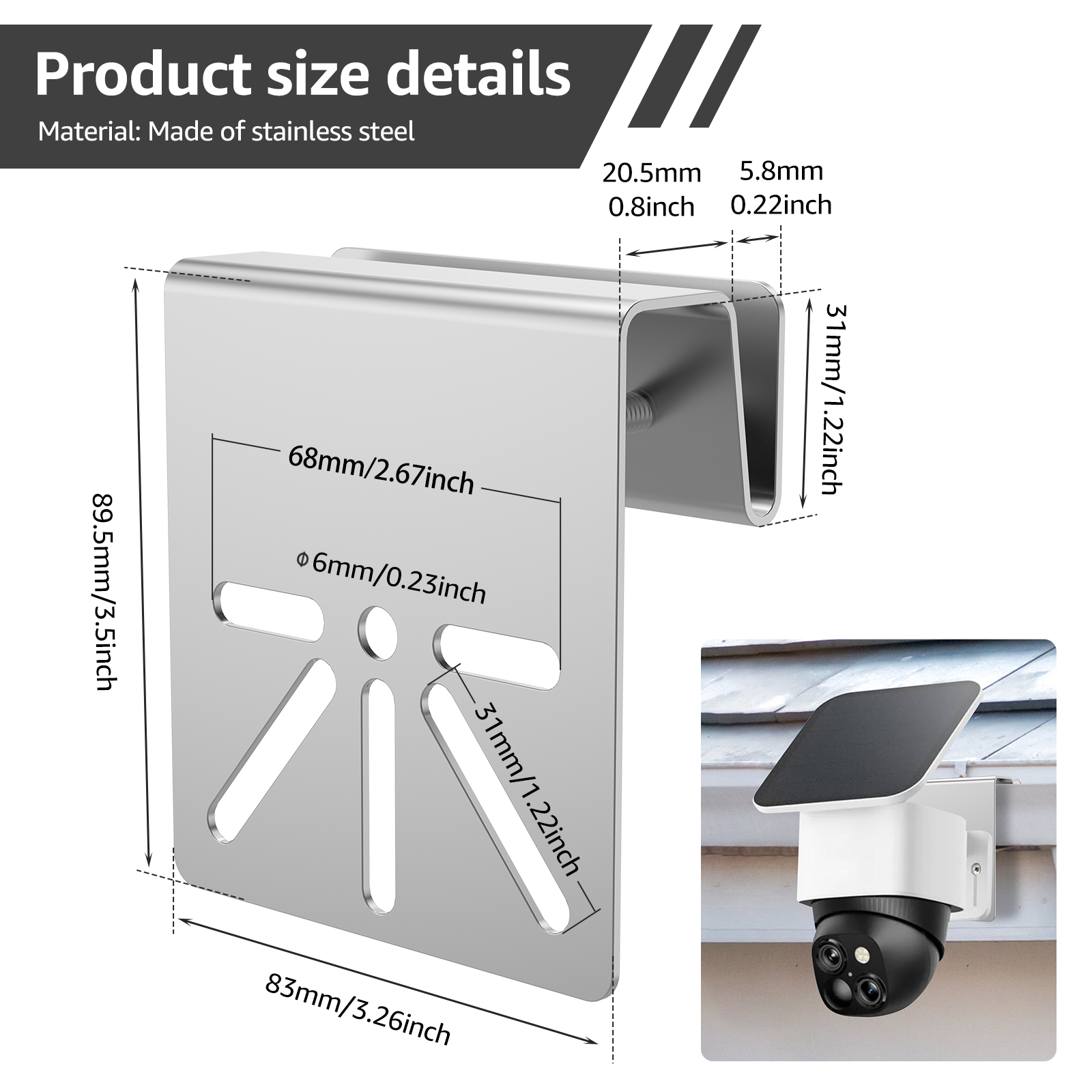 Metal Gutter Mount Bracket For - Home Security Eufy บทวิจารณ์และราคา