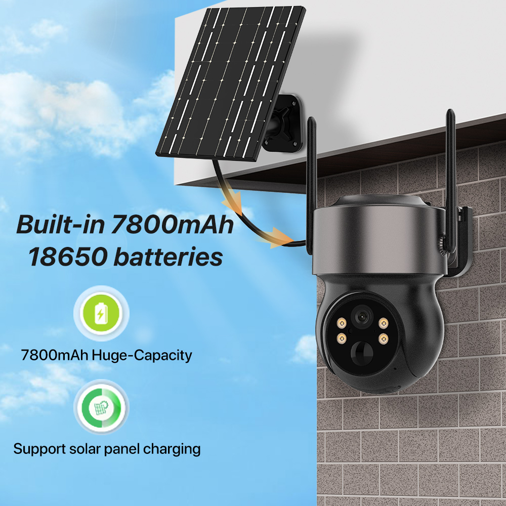 4MP 4G SIM Solar Battery Power - Home Security Outdoor Camera System บทวิจารณ์และราคา