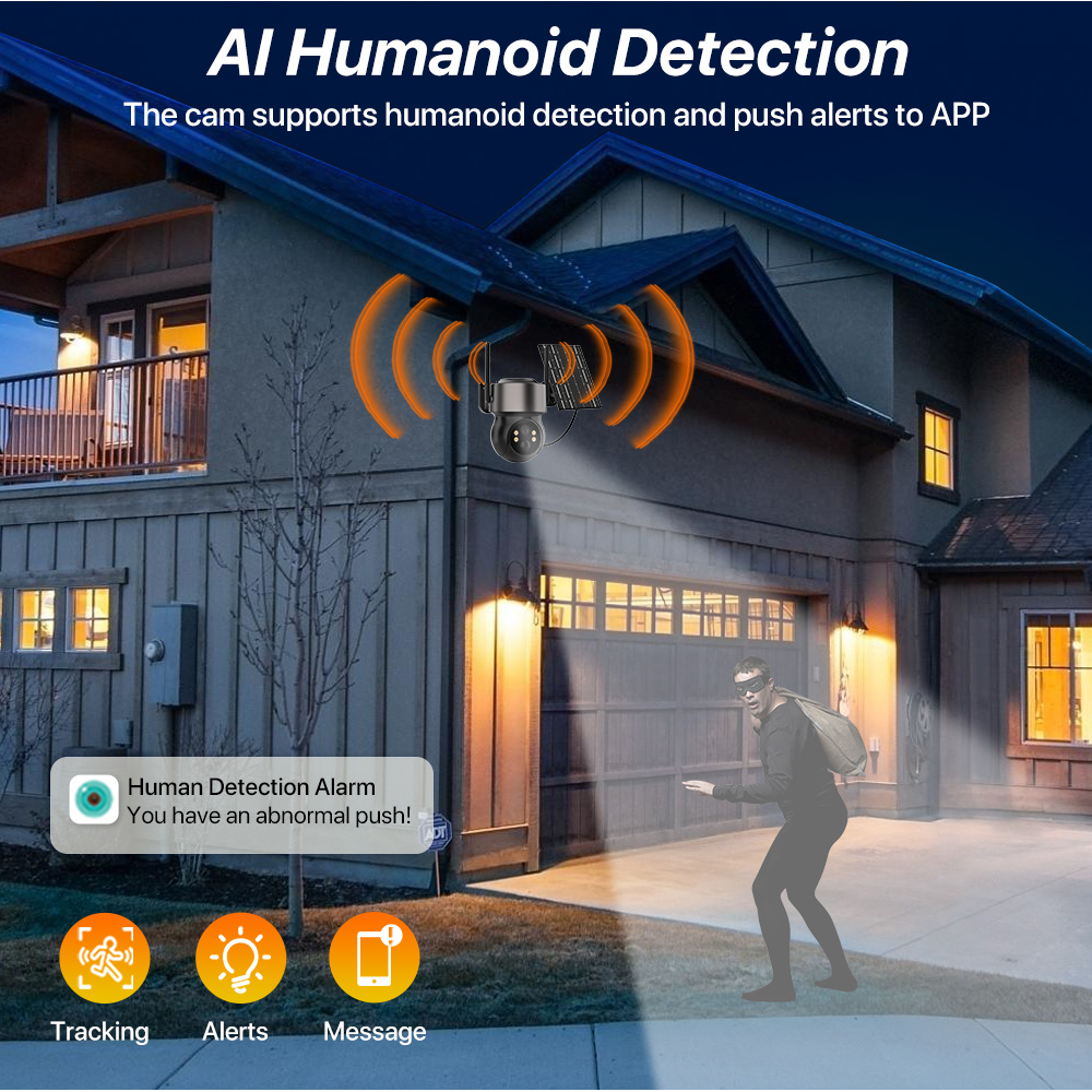 4MP 4G SIM Solar Battery Power - Home Security Outdoor Camera System บทวิจารณ์และราคา