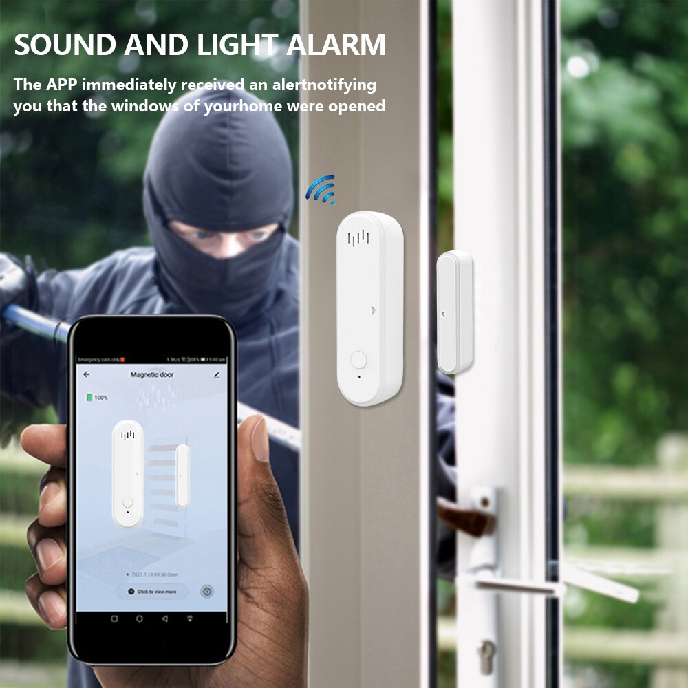 ONENUO Tuya Smart WiFi Door Se - Door Wedge Alarm บทวิจารณ์และราคา