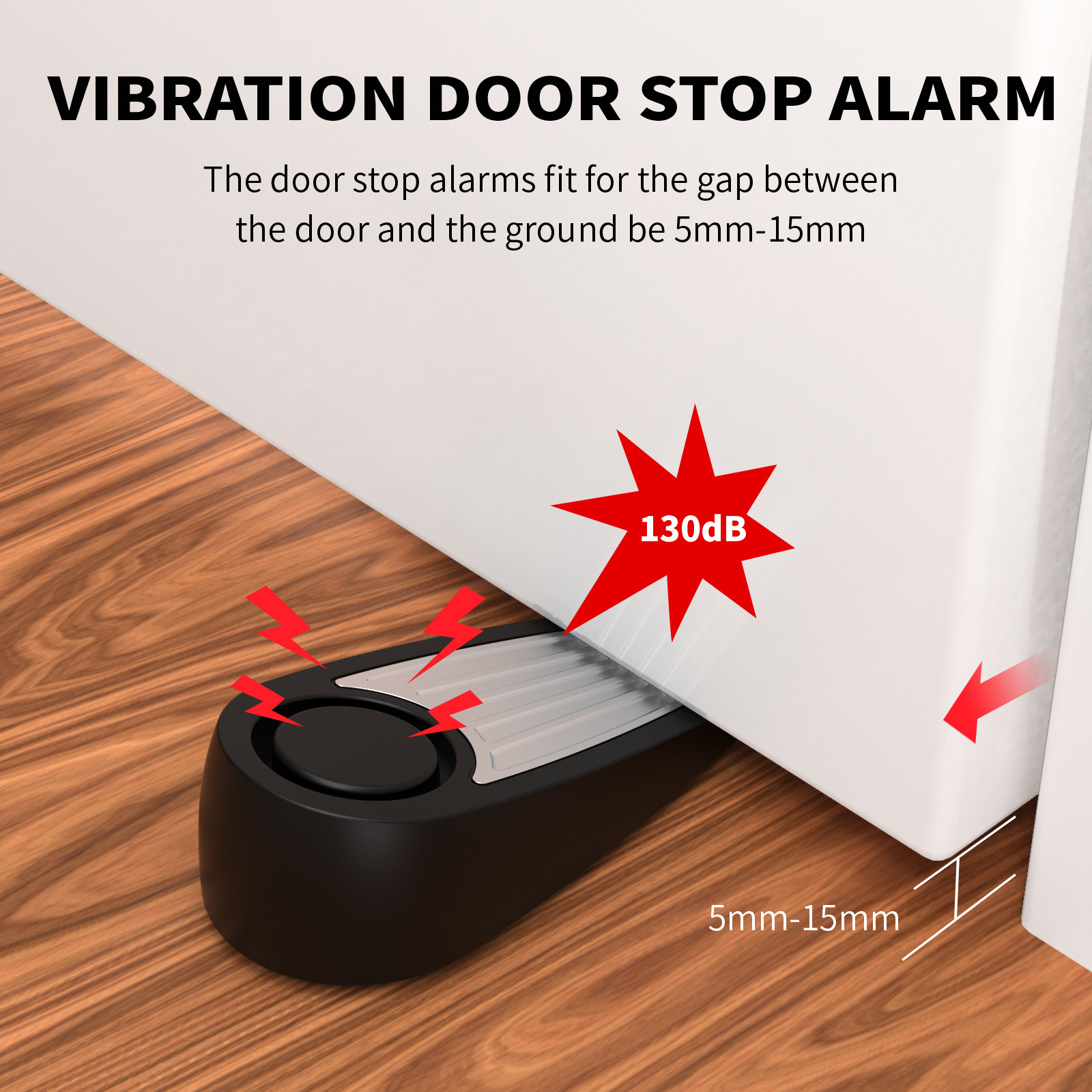 Wireless 130dB Door Stop Alarm - Door Wedge Alarm บทวิจารณ์และราคา