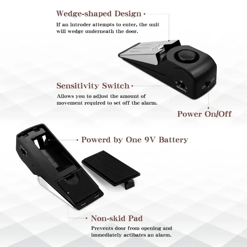 ZEXEF mini security protection - Door Wedge Alarm บทวิจารณ์และราคา