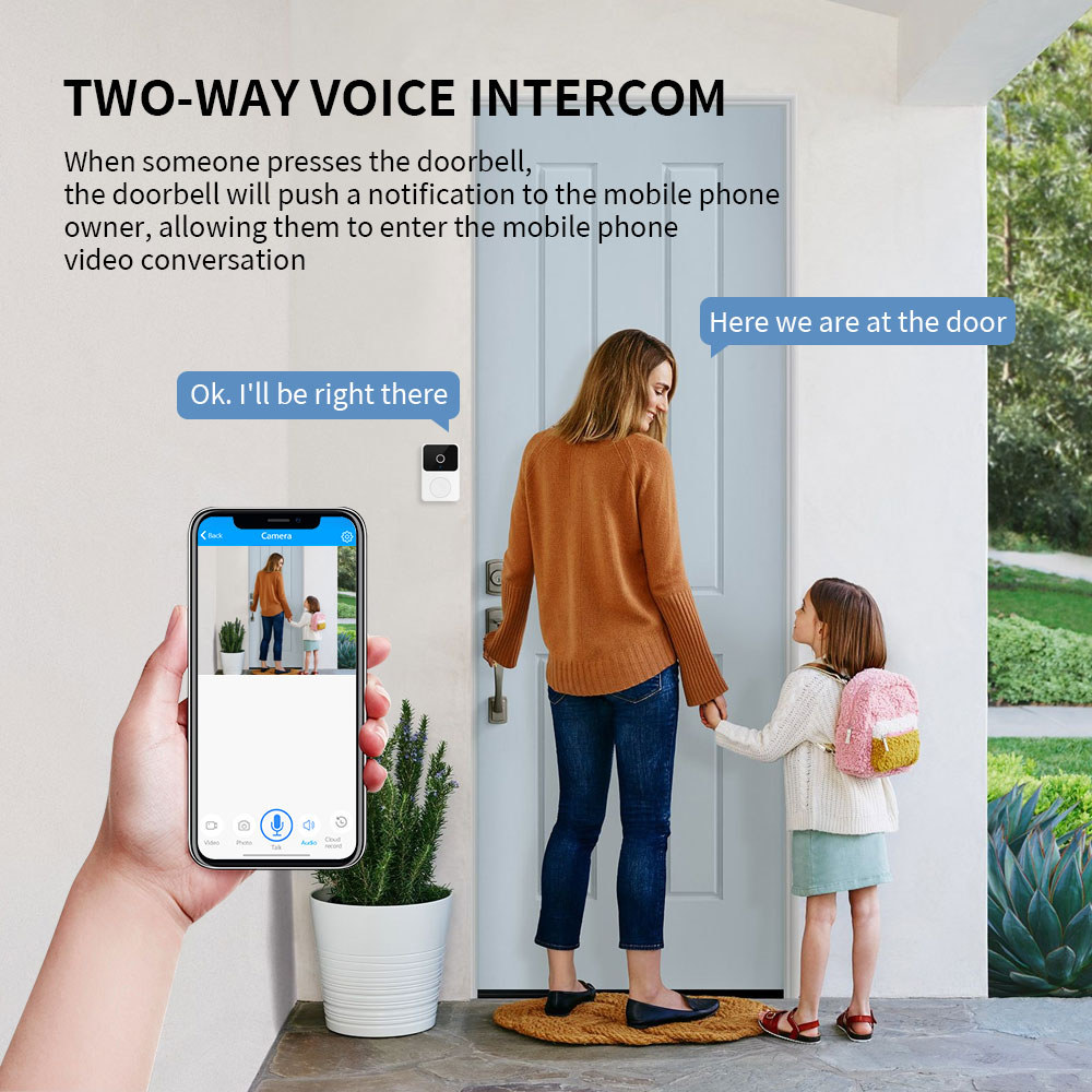 H5 Wireless Smart Video Doorbe - Home Security Camera Installation บทวิจารณ์และราคา