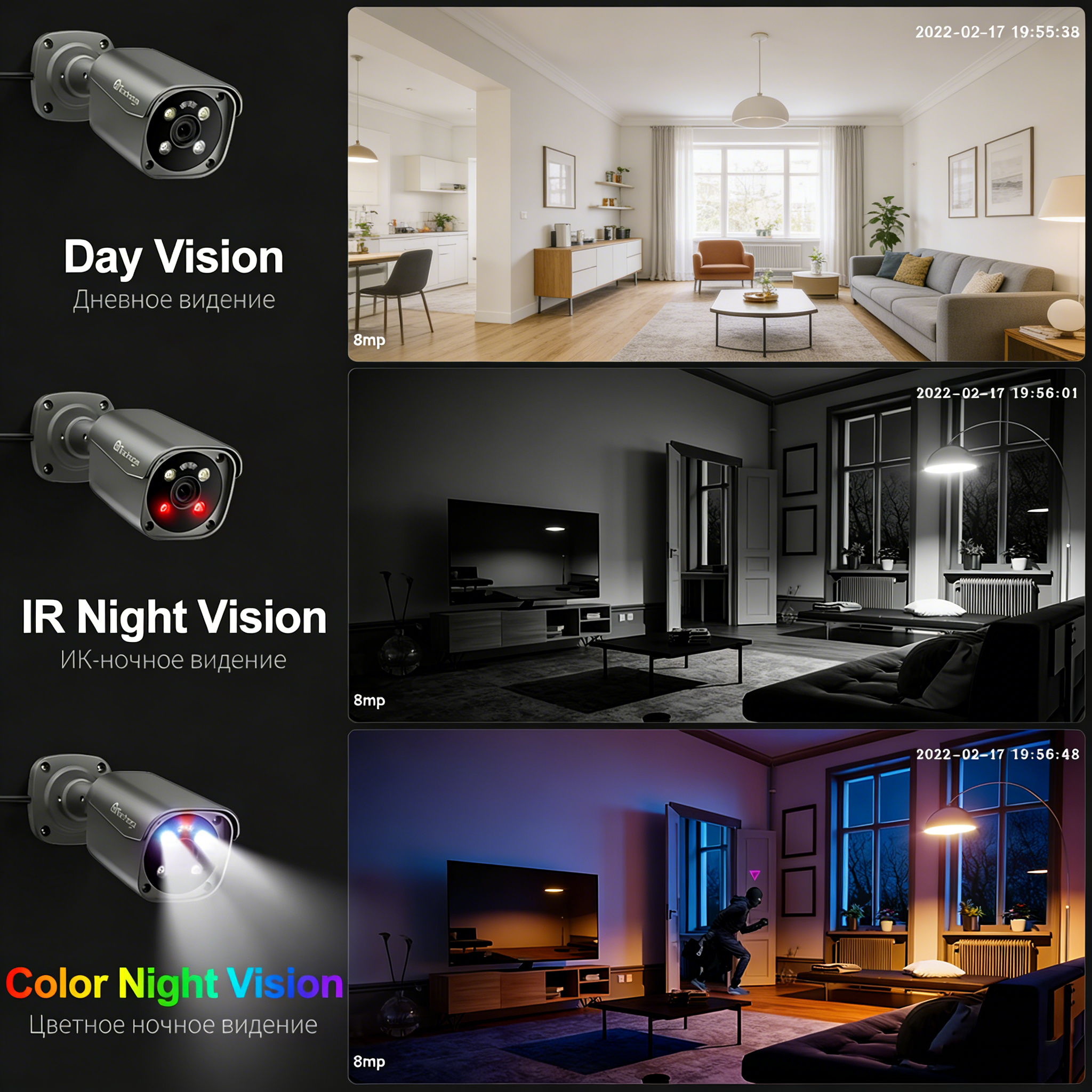 Techage 8CH 5MP 8MP Security C - Home Security Outdoor Camera System บทวิจารณ์และราคา