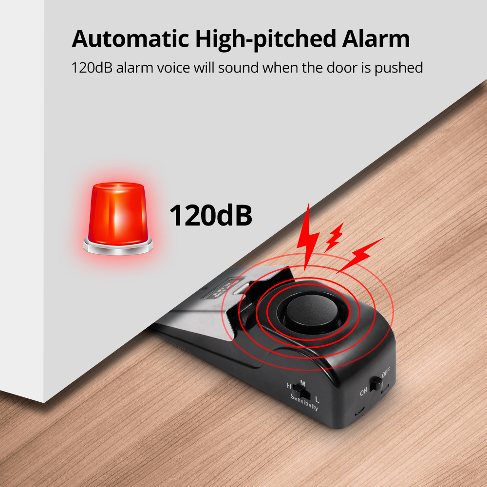 2pcs Door Stop Alarm for Home  - Door Wedge Alarm บทวิจารณ์และราคา