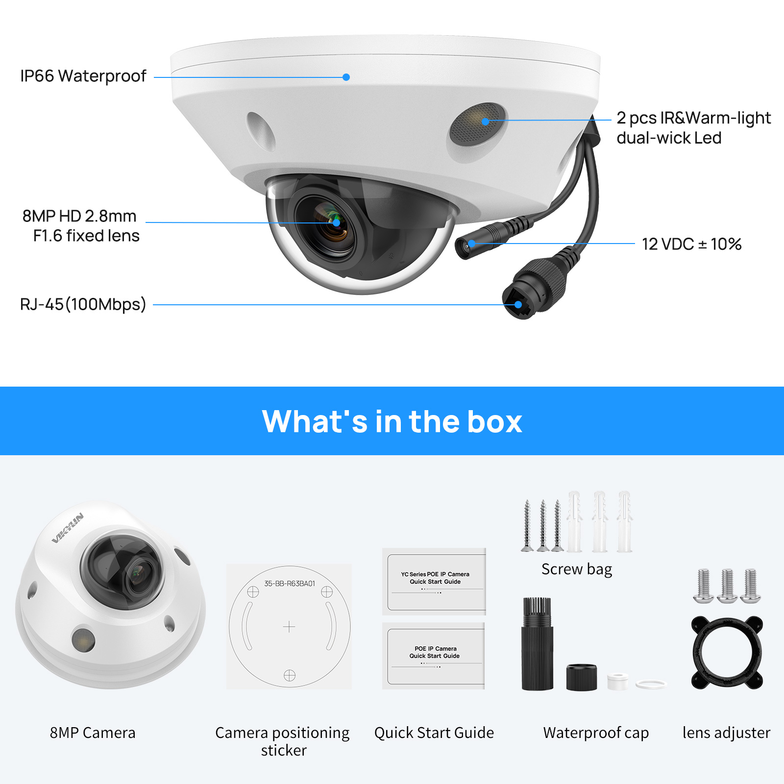 4K 8MP POE IR&Warm Lights fish - Home Security Hikvision บทวิจารณ์และราคา