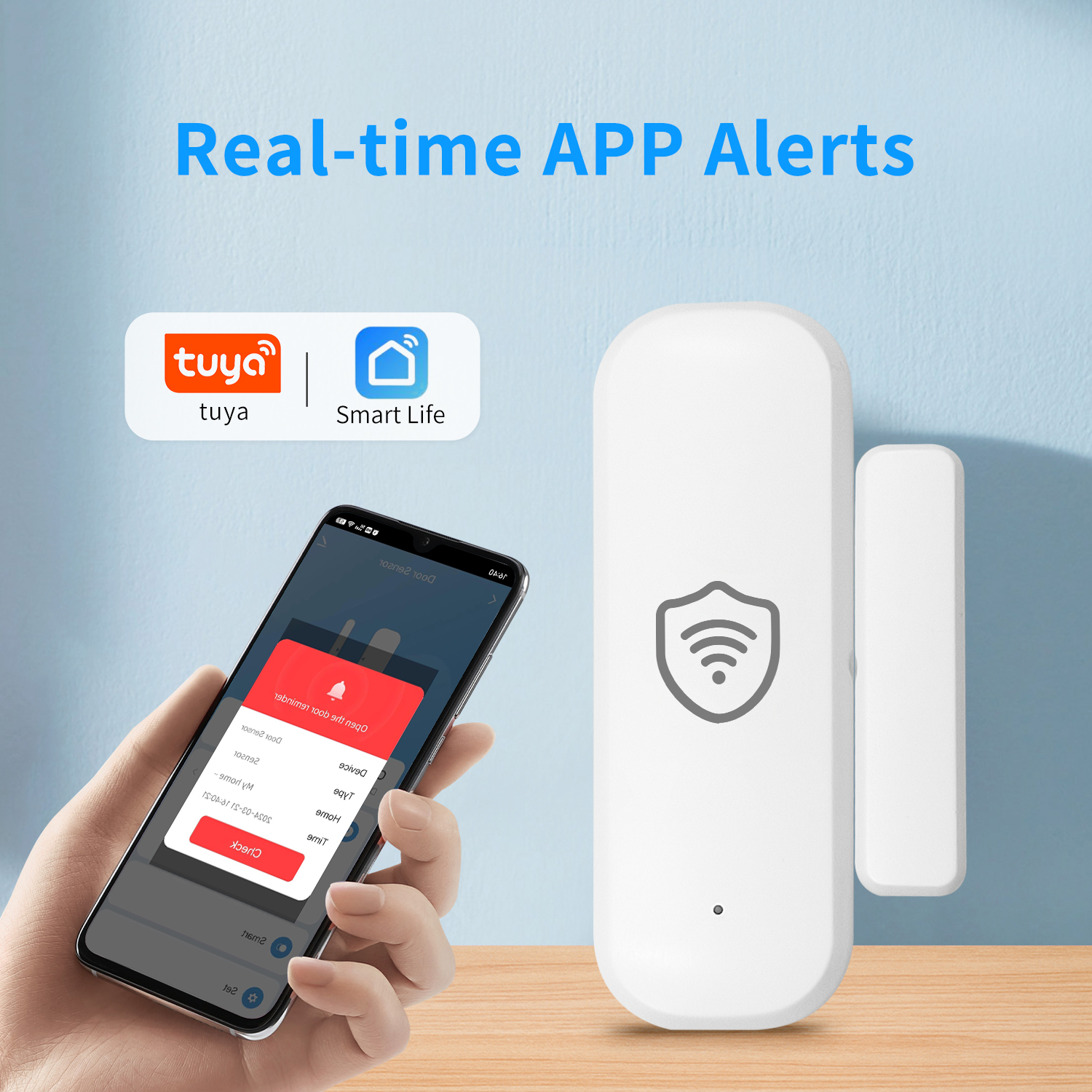Tuya WiFi Zigbee Door Window S - Door Wedge Alarm บทวิจารณ์และราคา