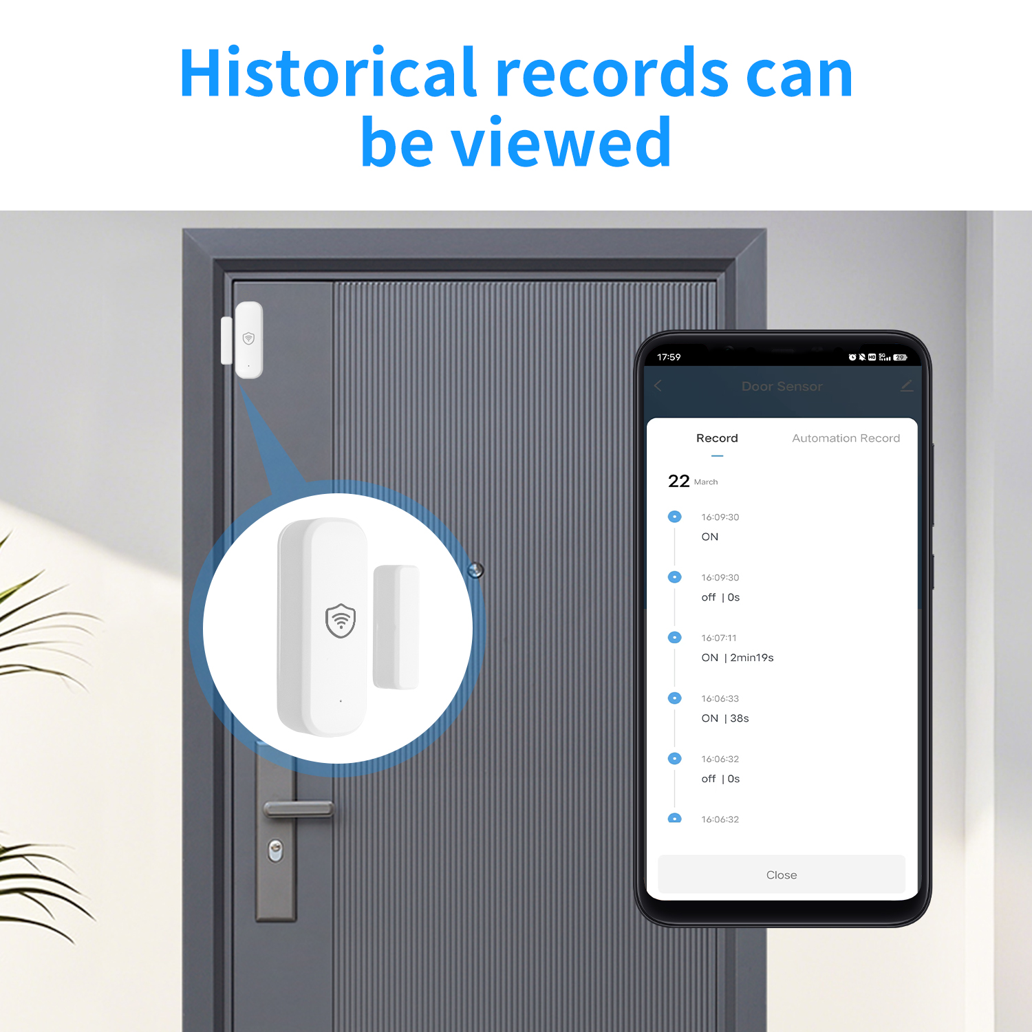 Tuya WiFi Zigbee Door Window S - Door Wedge Alarm บทวิจารณ์และราคา