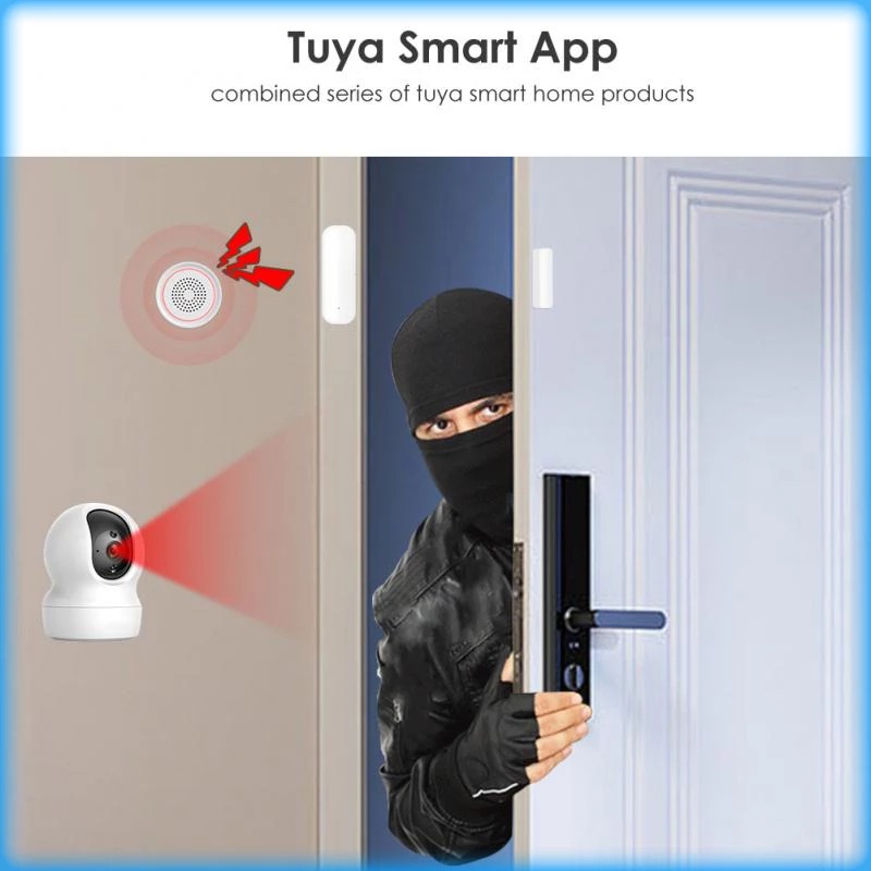 Tuya Wifi  Smart Door Sensor W - Door Wedge Alarm บทวิจารณ์และราคา