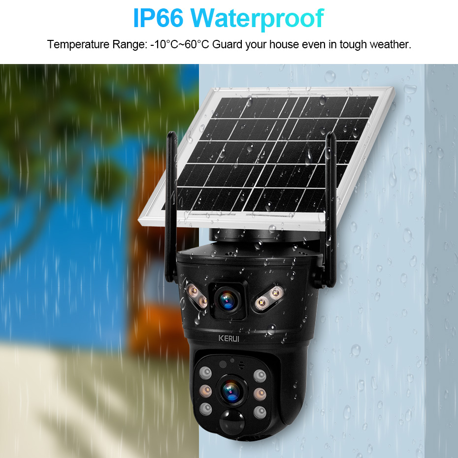KERUI Outdoor 6MP Solar Camera - Home Security No Wifi บทวิจารณ์และราคา