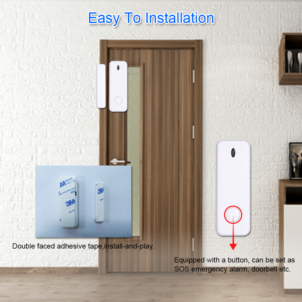 TAIBOAN 433MHz Door Sensor Wir - Door Wedge Alarm บทวิจารณ์และราคา