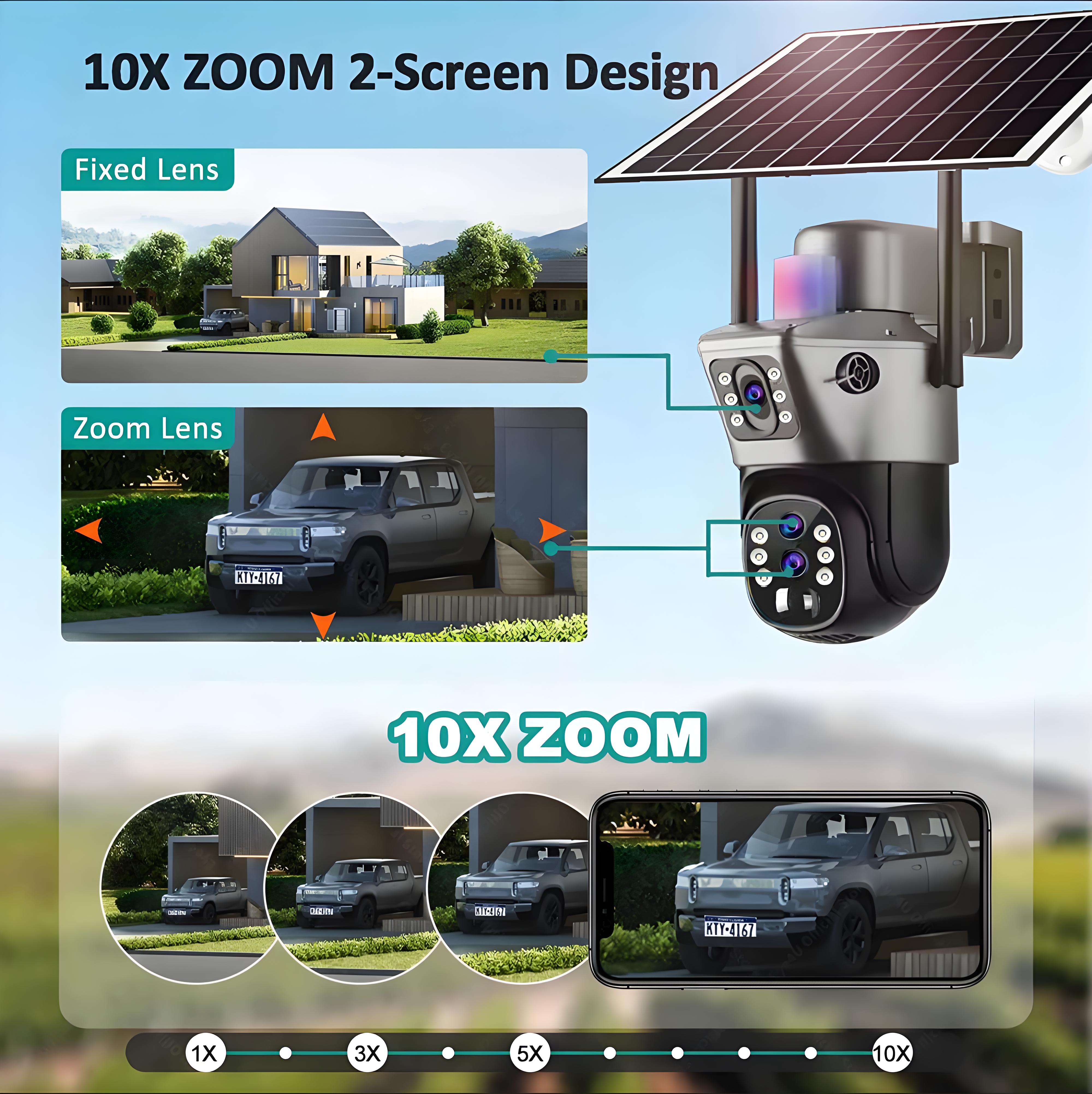 10x Zoom 4G SIM Solar Camera O - Home Security Outdoor Cameras บทวิจารณ์และราคา