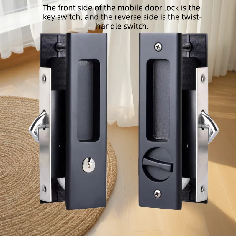 Black Sliding Door Lock with K - Home Security Locks For Doors บทวิจารณ์และราคา