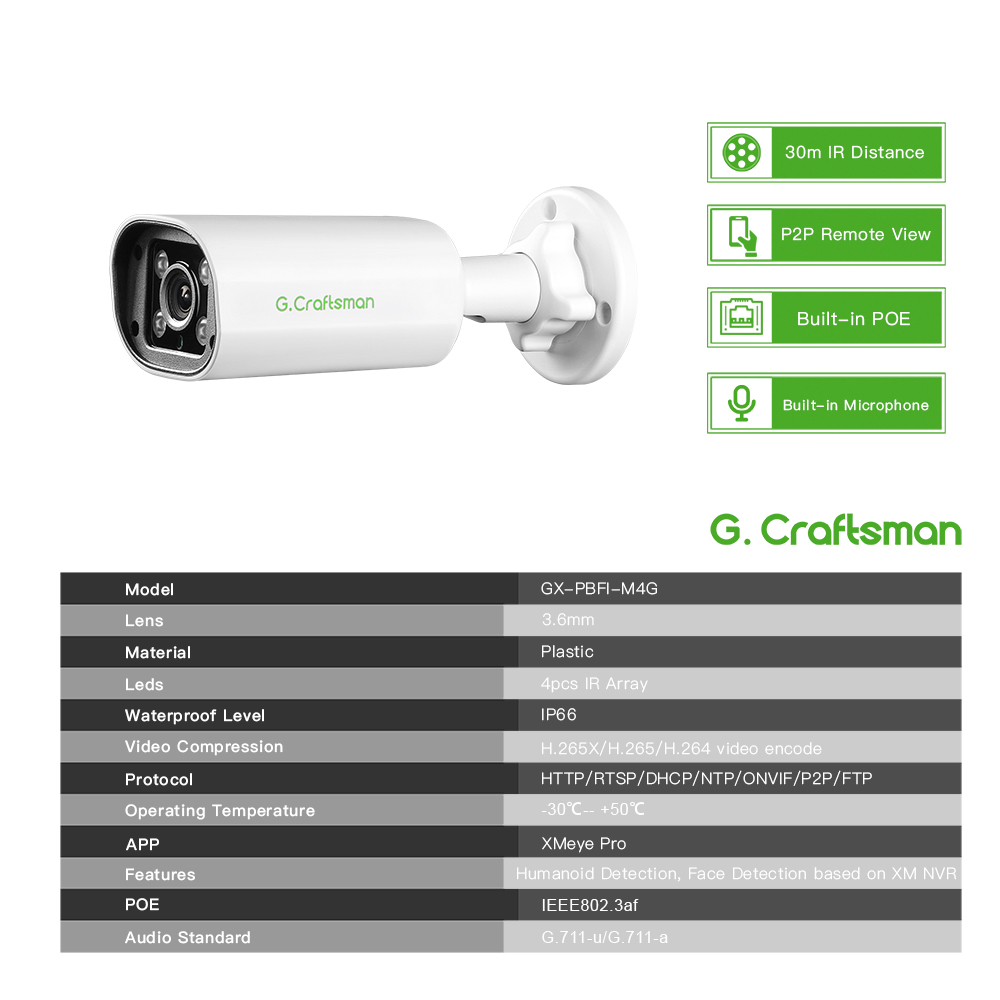 C GC PB 4MP POE IP Camera,Buil - Home Security Items บทวิจารณ์และราคา
