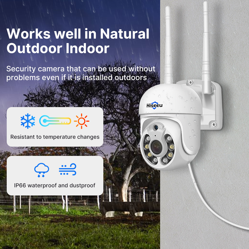 Hiseeu 5MP WiFi CCTV Camera Se - Home Security Outdoor Camera System บทวิจารณ์และราคา