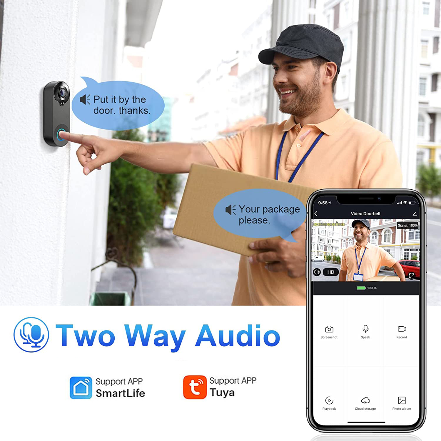 5G 2.4G WiFi Video Doorbell 10 - Home Security Camera Installation บทวิจารณ์และราคา