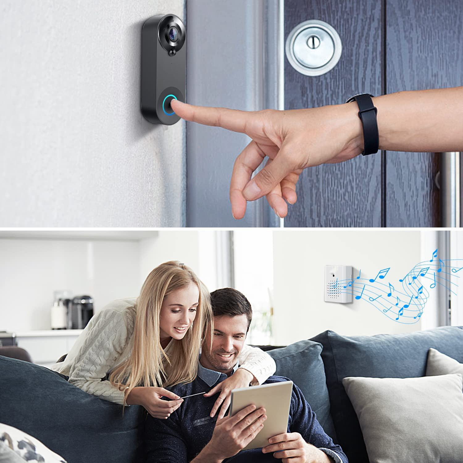 5G 2.4G WiFi Video Doorbell 10 - Home Security Camera Installation บทวิจารณ์และราคา