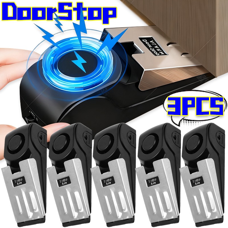 3/1Pcs Door Resistance Alarm W - Door Wedge Alarm บทวิจารณ์และราคา