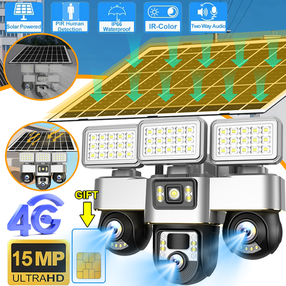 4G Sim Card Camera With Solar  - Home Security Outdoor Camera System บทวิจารณ์และราคา
