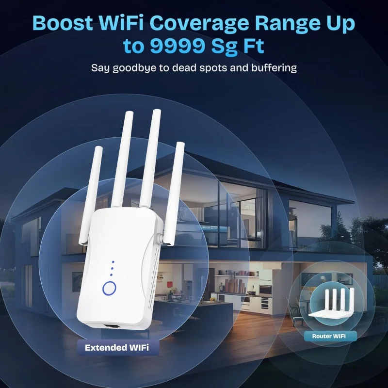 2.4G/5GHz Dual Band WiFi Repea - Home Security No Wifi บทวิจารณ์และราคา