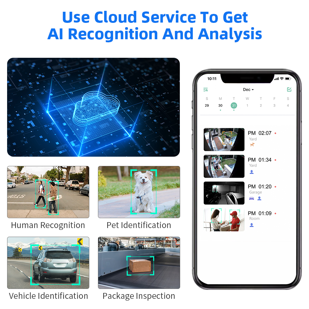 Hiseeu 3MP Cloud AI WiFi Video - Home Security Outdoor Camera System บทวิจารณ์และราคา