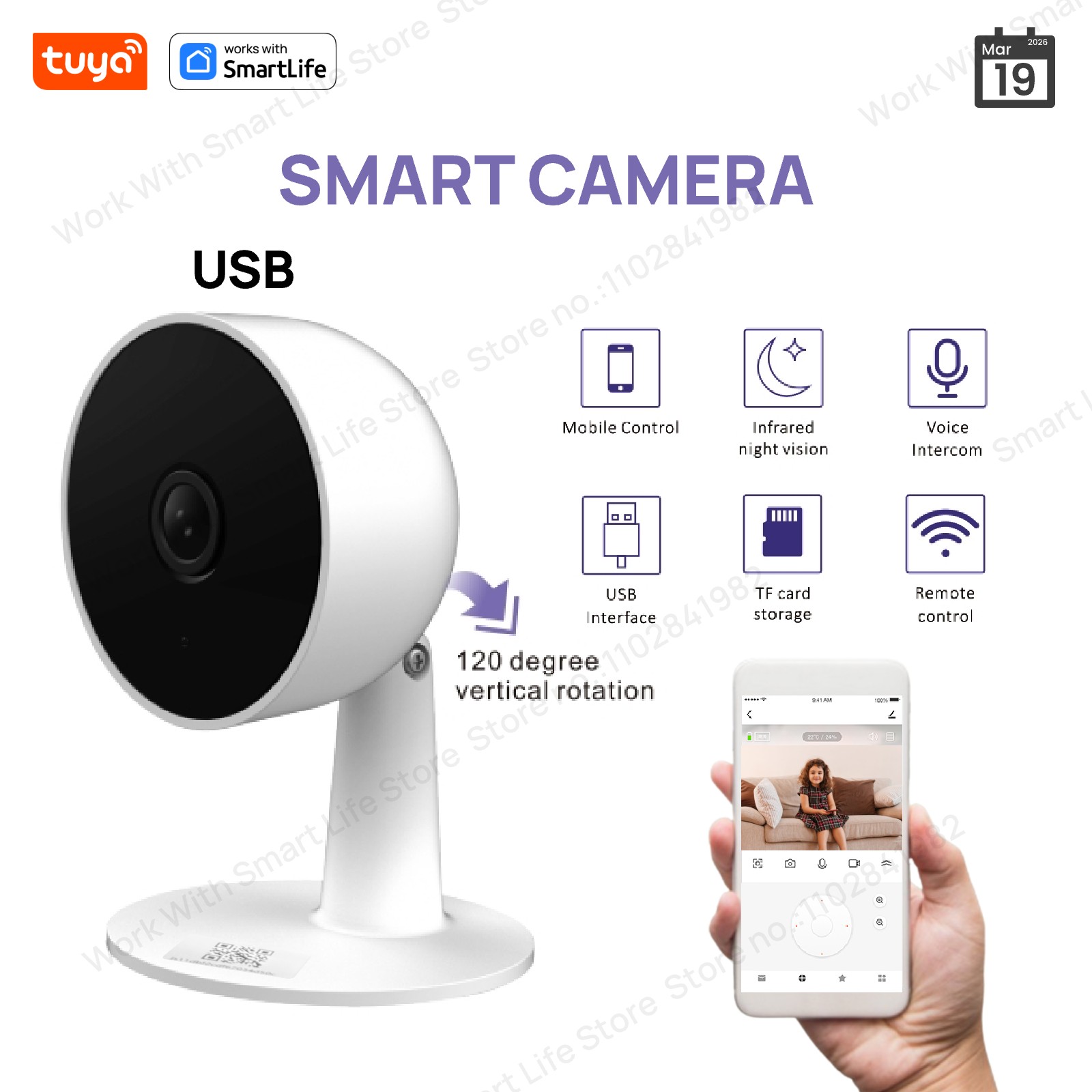 Tuya Smart 3MP HD Indoor Home  - Home Security Eufy บทวิจารณ์และราคา