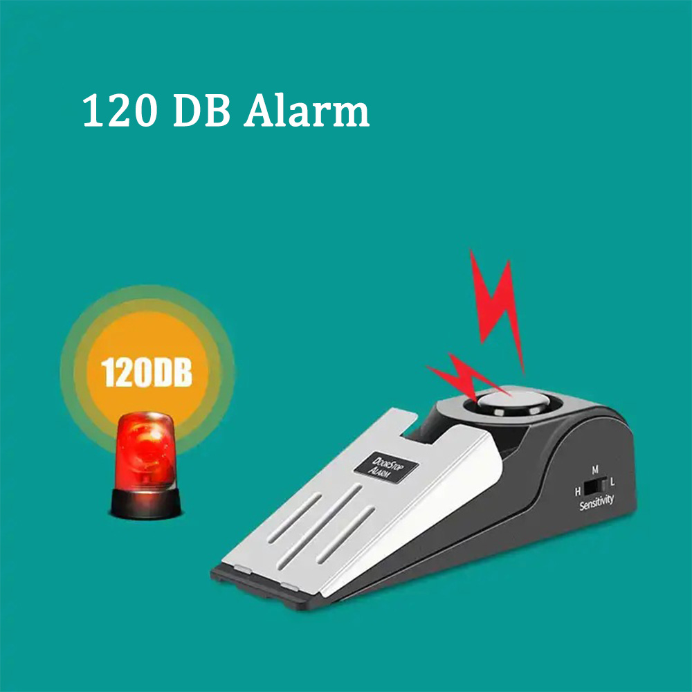 125 DB Anti-theft Burglar Stop - Door Wedge Alarm บทวิจารณ์และราคา